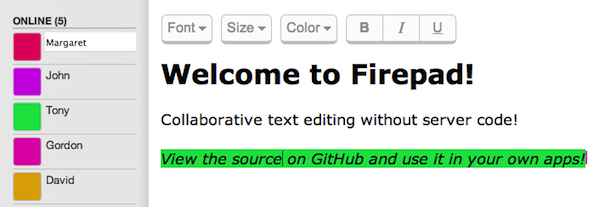 The Firebase Blog Announcing Firepad Our Open Source Collaborative Text Editor